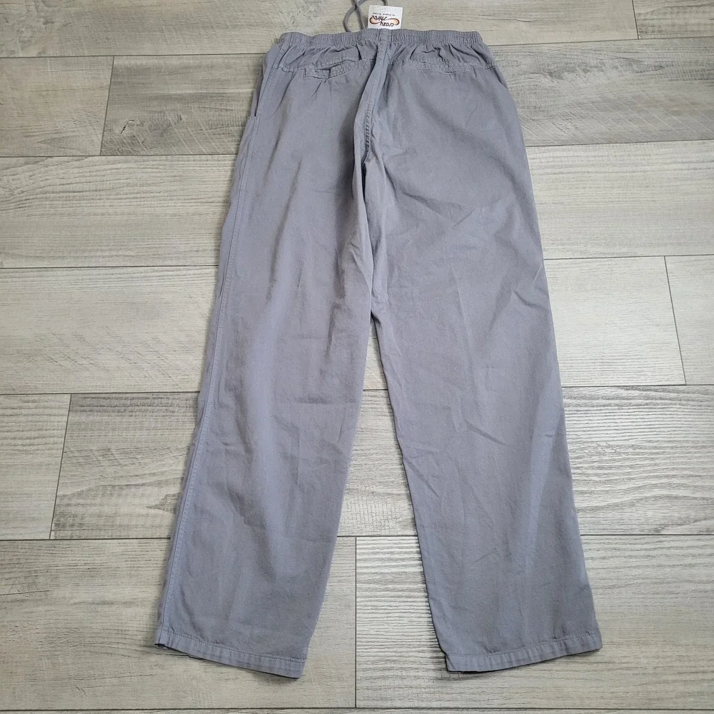 🌴NWT Crazy Shirts Hawaii Pants Mens L Smoke Gray Resort Relaxed Cotton Twill